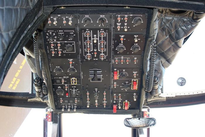 The Overhead Panel in the CH-47F Chinook helicopter.