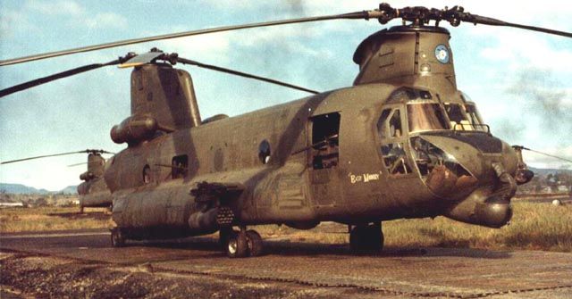 Boeing CH-47A helicopter 64-13149, "Easy Money",  - One of the original four Guns A Go-Go Armed CH-47s.