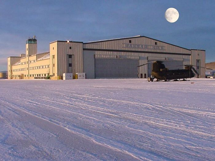 Historic Hangar 1, Fort Wainwright, Alaska - January 2001.