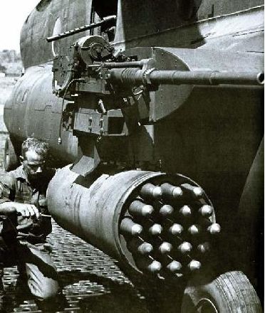 Guns A Go-Go 20 mm cannon and 2.75 inch rocket pod.