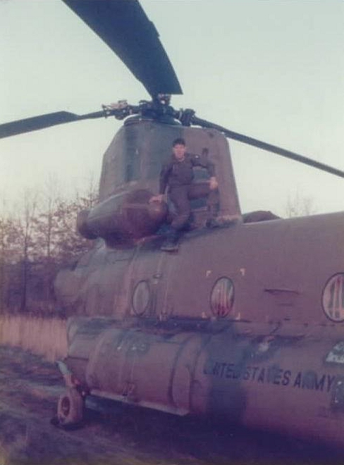 CH-47B Chinook helicopter 66-19119 at Fort Campbell, Kentucky, March 1979.