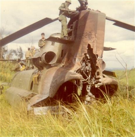Boeing CH-47C 67-18526 - An RPG hit in Vietnam.