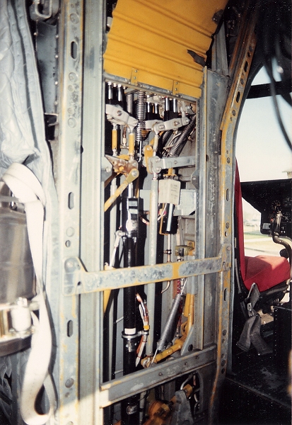 The Flight Control Closet of CH-47C Chinook helicopter 70-15032.