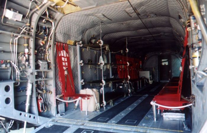 Boeing CH-47D Chinook - 85-24353, the main cabin area.