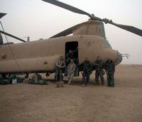 The crew of 88-00099 in the Iraqi desert.