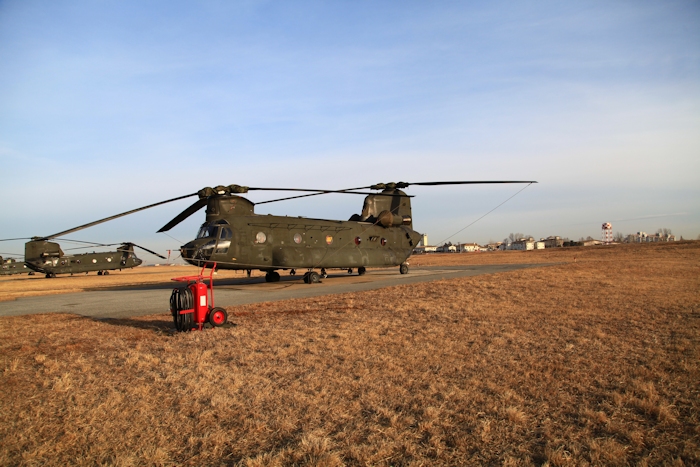 4 February 2014: 88-00107 resting on the ramp at Desiderio Army Airfield (RKSG or A-511), Camp Humphreys, Republic of Korea, as the D model fleet assigned to B Company - "Innkeepers", 3rd Battalion, 2nd Aviation Regiment, undergoes a Foreign Military Sale (FMS) to the Republic of Korea. The Korean government purchased the 14 aircraft assigned to the Innkeepers for approximately $3,000,000 each as is, with five spare GA-714A engines and some various parts.