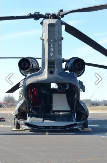CH-47D Chinook helicopter 88-00109 sitting at Madison Executive Airport (KMDQ), Meridianville, Alabama, during the auction process as it went up for sale to the highest bidder on the commercial market.
