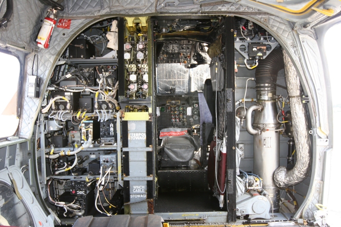 A view looking forward towards the cockpit of 91-00256 showing the forward Main Cabin area.