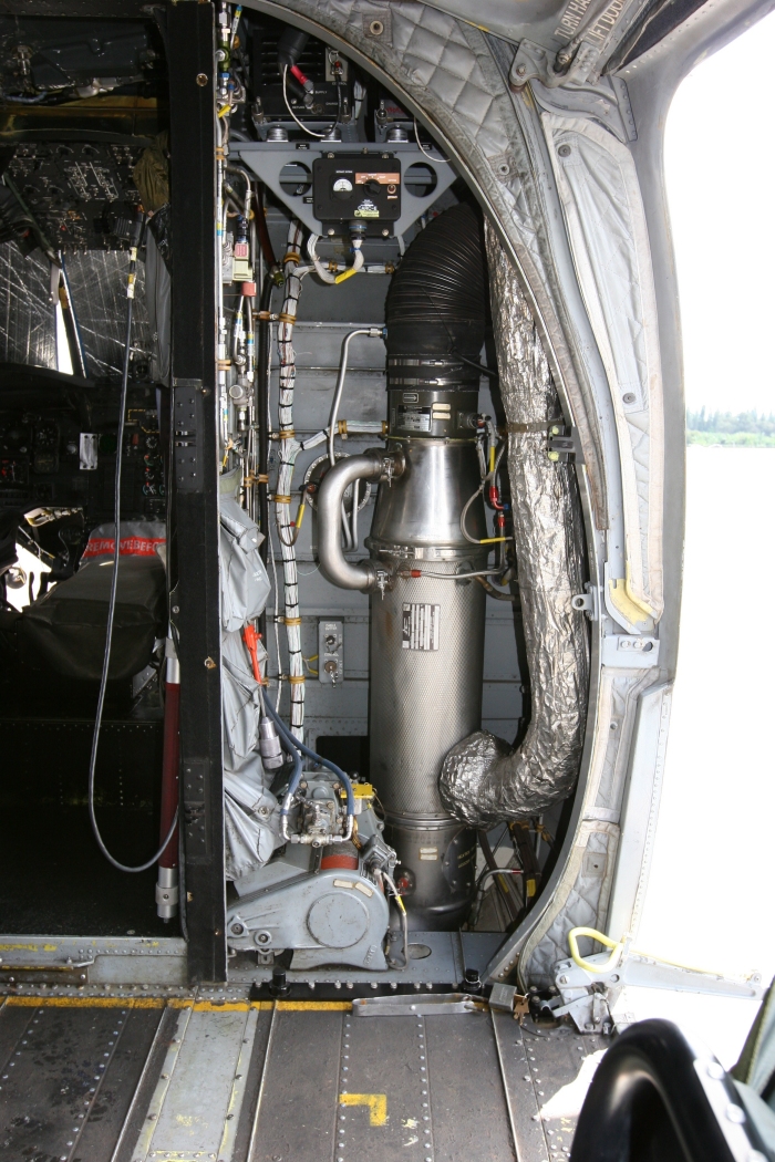 The Heater Compartment of 91-00256. This is a 500,000 BTU heater capable of warming the entire aircraft even in sub zero or artic conditions.