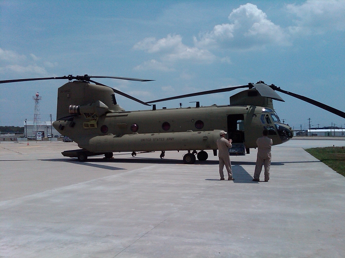4 June 2010: CH-47F Chinook helicopter 09-08062 sitting on the ramp at Millville Airport (KMIV), New Jersey, awaiting delivery to the U.S. Army.