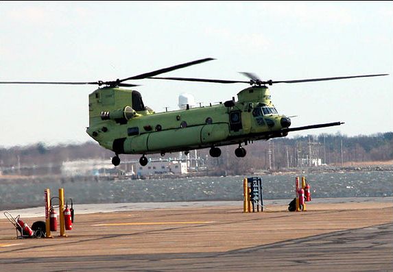 MH-47G Chinook helicopter 02-02160 during it's first flight.