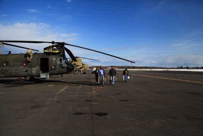 18 April 2012: Sortie 1 is put to bed, bags unloaded and aircrews head to dinner and their apartments after a 7.0 flight hour day that required 13 daylight hours to complete.