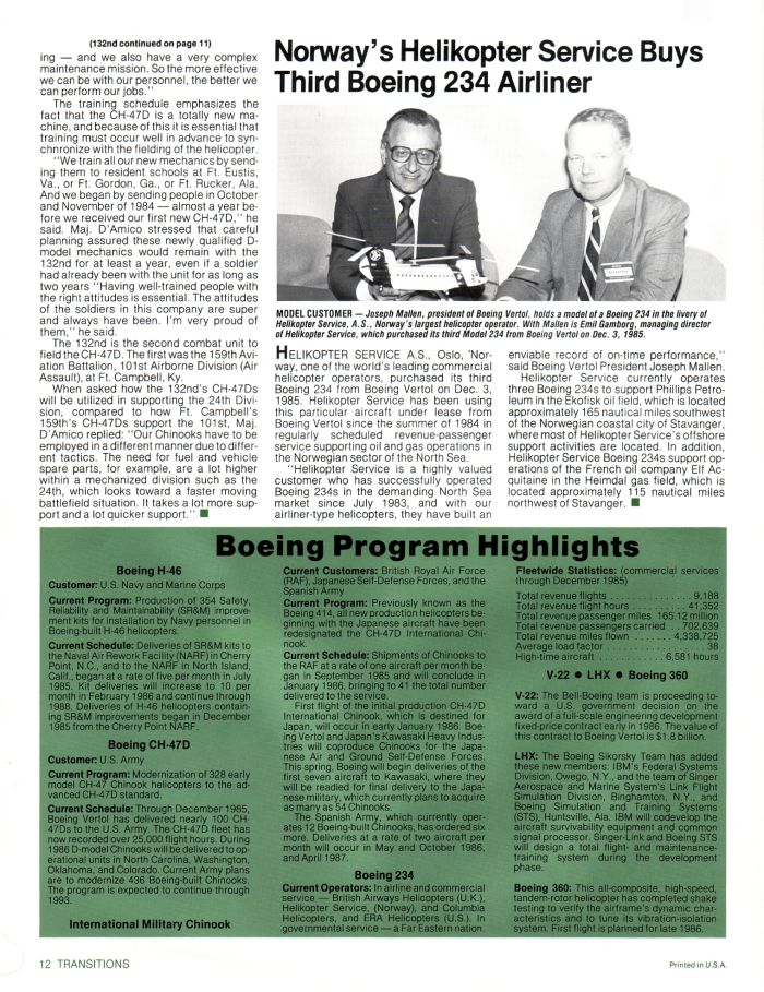 Boeing Transitions Newsletter - Winter 1986, Page 12.
