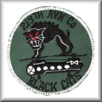 A patch from the 213th Assault Support Helicopter Company (ASHC) - "Blackcats" from their days in the Republic of Vietnam.