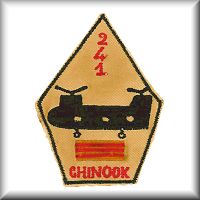A patch from the 241st Helicopter Squadron, Repulic of Vietnam, circa early to mid 1970s.