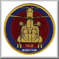 A patch celebrating the advent of the British HC Mark II Chinook helicopter, location and date unknown.