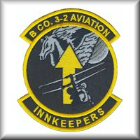 B Company - "Innkeepers", 3rd General Support Aviation Battalion, 2nd Aviation Regiment, Camp Humphreys, Republic of Korea, unit patch, Fall 2013.