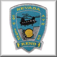 A patch from Company D, 113th Aviation, located in Reno, Nevada, date unknown.