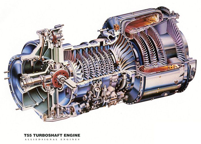 The Lycoming T55 Engine.
