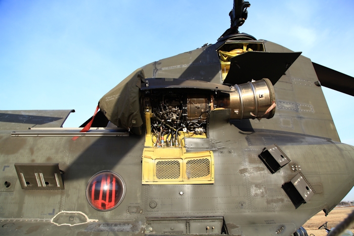 The Number 1 Engine, a GA-714A, installed on CH-47D Chinook helicopter 88-00089.