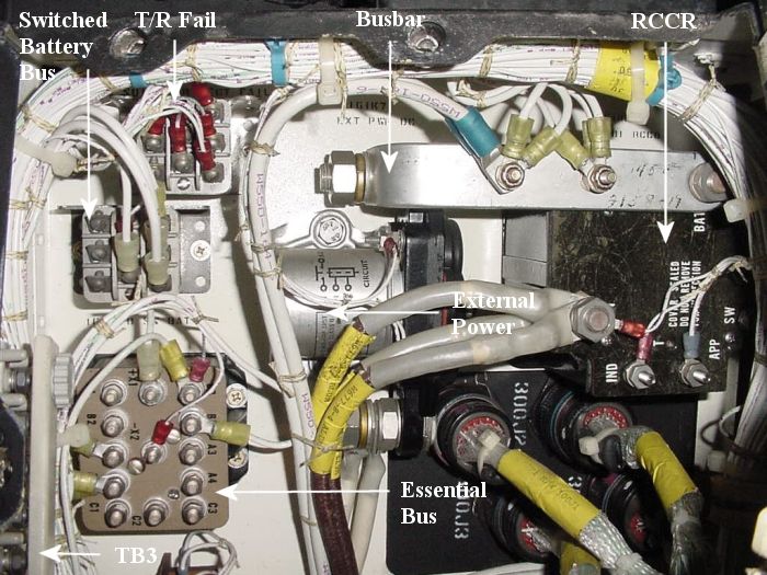 Relays and Components contained within the Number One Power Distribution Panel.