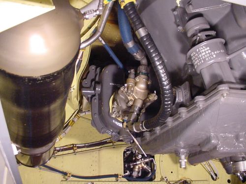 CH-47D Utility Hydraulic Pump mounted on right hand side of Aft Transmission, April 2002.