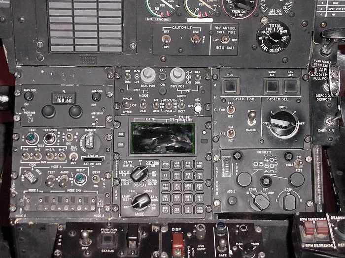 The Canted Console in the Boeing CH-47D helicopter.